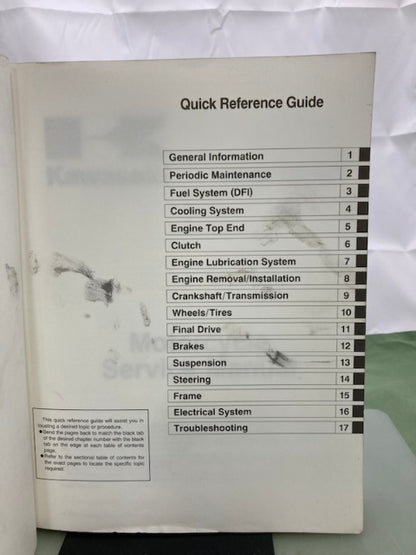 Kawasaki 99924-1278-01 Ninja ZX-12R Service Manual '02 Genuine