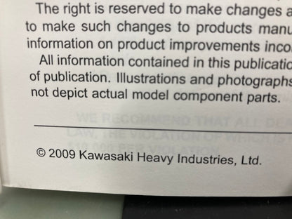 Kawasaki 99924-1436-31 Z1000 Service Manual '10 Genuine