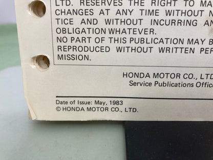 Honda 61GC801 NH80 aero80 '83-'84 Shop Manual Genuine