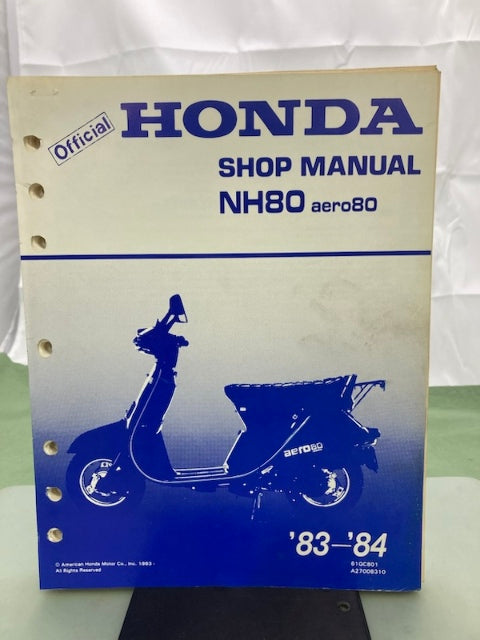 Honda 61GC801 NH80 aero80 '83-'84 Shop Manual Genuine