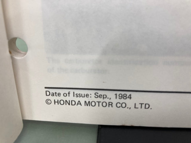 Honda 61KA303 CR125R '84-'85 Shop Manual Genuine