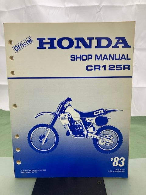 Honda 61KA301 CR125R '83 Shop Manual Genuine