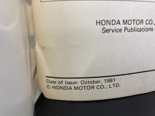 Honda 61KA300 CR125R '82 Shop Manual Genuine