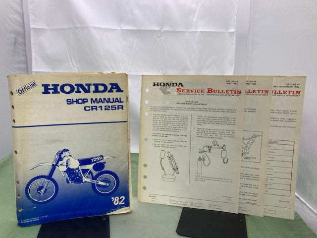 Honda 61KA300 CR125R '82 Shop Manual Genuine