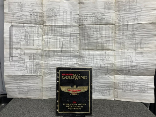 Honda 40008610 GL1200 Aspencade SE-i Service Manual Supplement w/ Poster Genuine