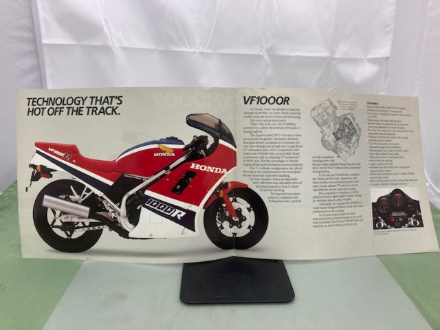 Honda VF1000R Sales Brochure & Spec Sheet 1985 Genuine