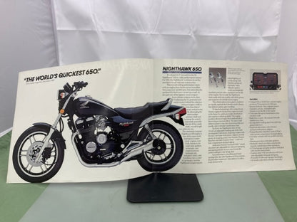 Honda Nighthawk 650 CB650SC Sales Brochure & Spec Sheet 1984 Genuine