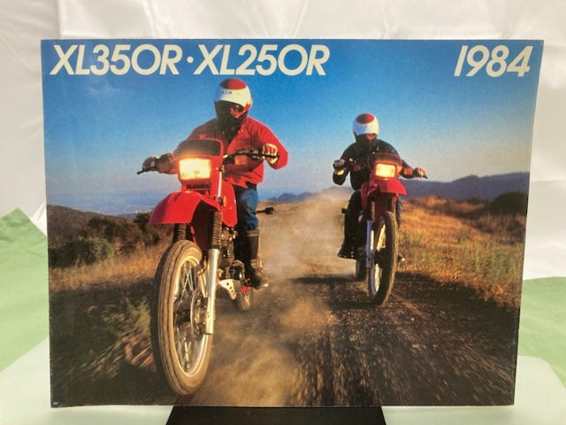 Honda XL350R XL250R Sales Brochure & Spec Sheet 1984 Genuine