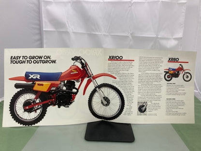 Honda XR100 XR80 Sales Brochure & Spec Sheet 1984 Genuine