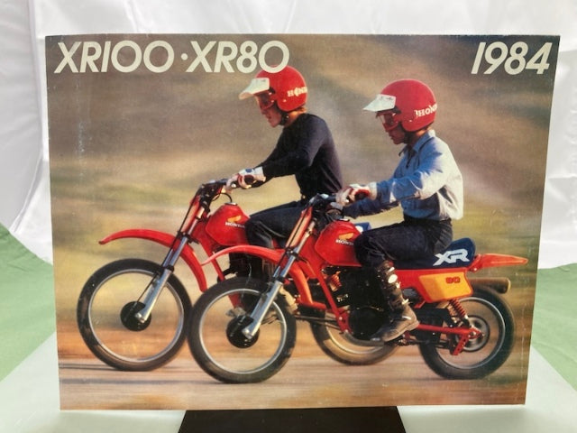 Honda XR100 XR80 Sales Brochure & Spec Sheet 1984 Genuine
