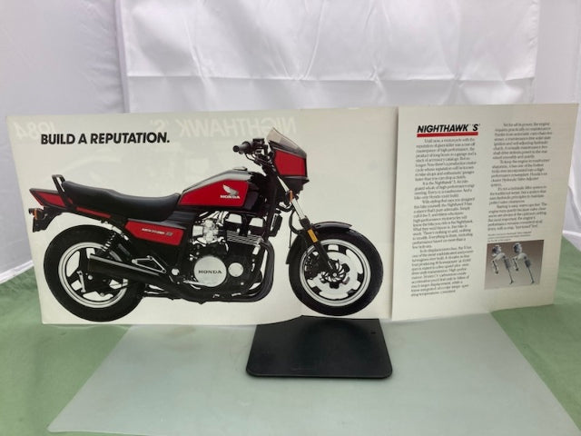 Honda Nighthawk 'S' CB700SC Sales Brochure & Spec Sheet 1984 Genuine
