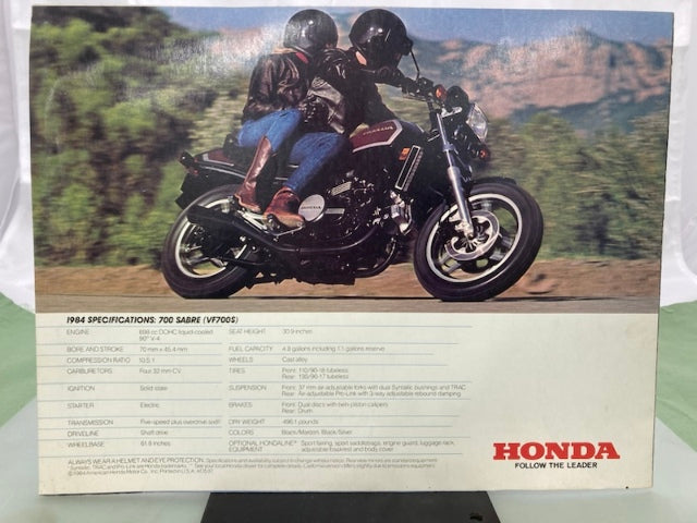 Honda Sabre 700 VF700S Sales Brochure & Spec Sheet 1984 Genuine