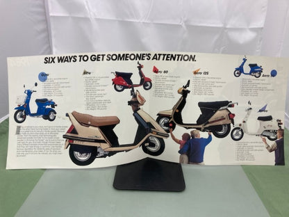 Honda Scooter Feat. Gyro Elite Aero Spree Sales Brochure & Spec Sheet 1984 Genuine