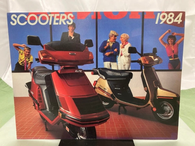 Honda Scooter Feat. Gyro Elite Aero Spree Sales Brochure & Spec Sheet 1984 Genuine