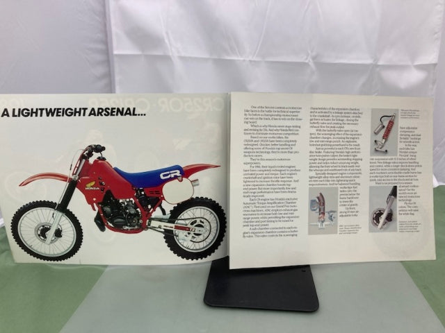 Honda CR250R CR125R Sales Brochure & Spec Sheet 1984 Genuine