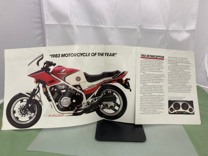 Honda 750 Interceptor VF750F Sales Brochure & Spec Sheet 1984 Genuine