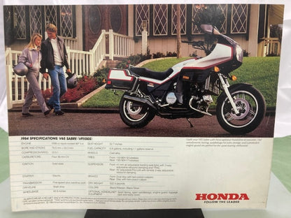Honda V65 Sabre VF1100S Sales Brochure & Spec Sheet 1984 Genuine
