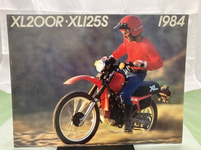 Honda XL200R XL125S Sales Brochure & Spec Sheet 1984 Genuine