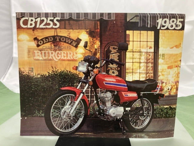 Honda CB125S Sales Brochure & Spec Sheet 1985 Genuine