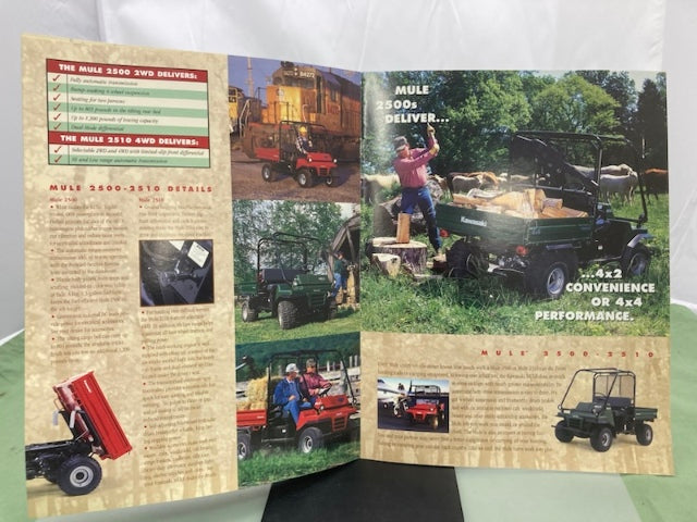 Kawasaki 99969-2614 Mule 550 2500 2510 Sales Brochure & Spec Sheet 1998 Genuine