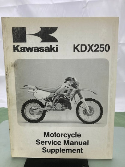Kawasaki 99924-1143-52 KDX250 Service Manual Supplement 1991, 1996 Genuine