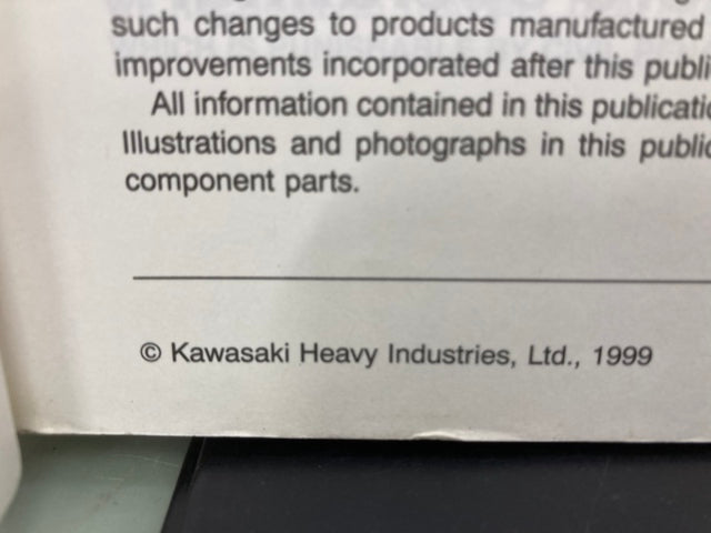 Kawasaki 99924-1246-01 Vulcan VN 1500 Drifter Service Manual 1999 Genuine