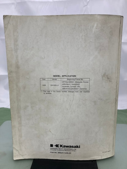 Kawasaki 99924-1246-01 Vulcan VN 1500 Drifter Service Manual 1999 Genuine