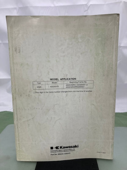 Kawasaki 99924-1340-01 KX250 Service Manual 2004 Genuine
