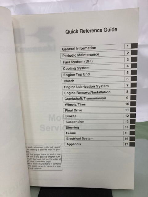 Kawasaki 99924-1380-01 Z1000 ABS Service Manual 2007 Genuine