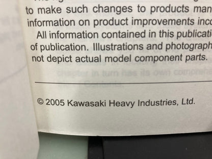 Kawasaki 99924-1354-01 KX250F Service Manual 2005 Genuine