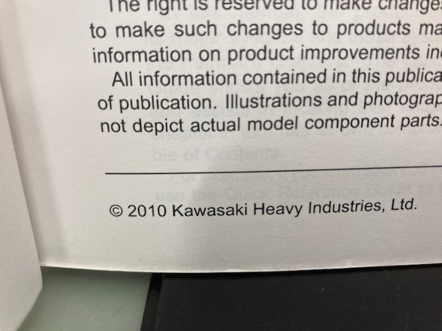 Kawasaki 99924-1437-31 KX250F Service Manual 2010 Genuine