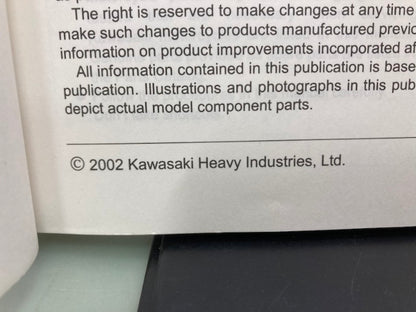 Kawasaki 99924-1304-01 KLX400R Service Manual 2002 Genuine