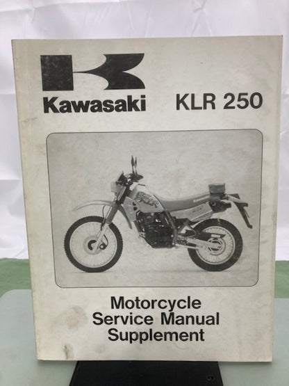 Kawasaki 99924-1051-07 KLR250 Serv Man Supp '84, '87, '89, '91, '93, '95 Genuine