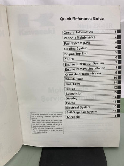 Kawasaki 99924-1443-32 Ninja ZX-10R ABS Service Manual 2010 Genuine