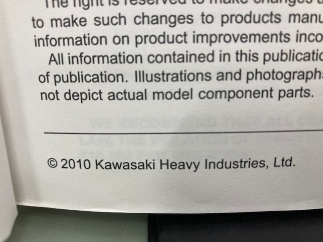 Kawasaki 99924-1443-32 Ninja ZX-10R ABS Service Manual 2010 Genuine
