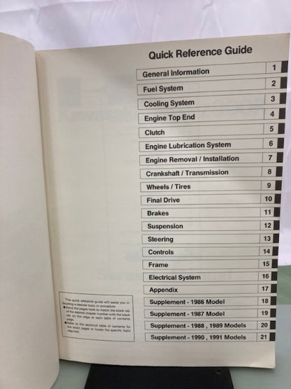 Kawasaki 99924-1048-06 GPz900R Service Manual '84, '86, '89, '90 Genuine