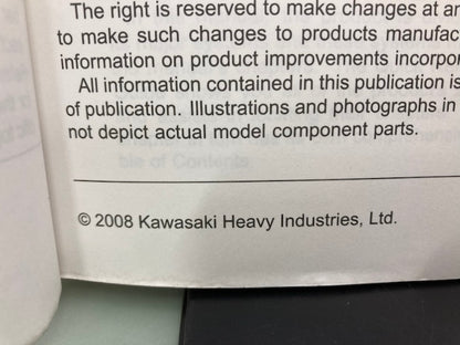 Kawasaki 99924-1410-01 KX450F Service Manual 2008 Genuine