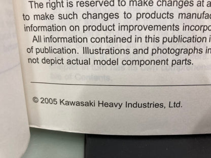 Kawasaki 99924-1355-01 KX450F Service Manual 2005 Genuine
