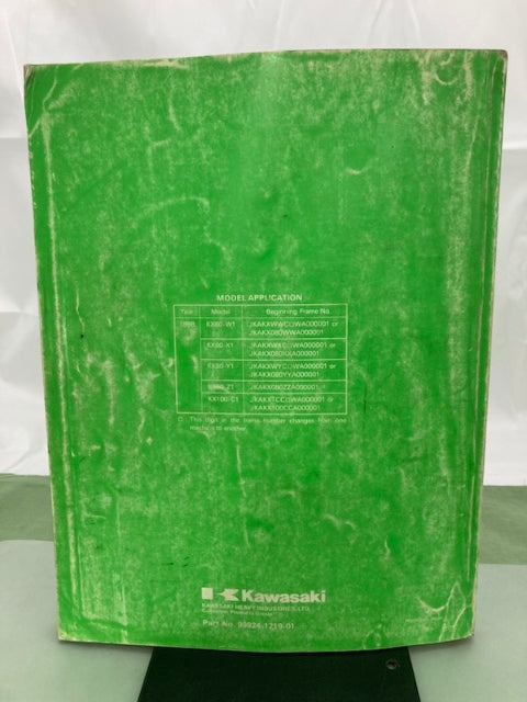 Kawasaki 99924-1219-01 KX80 KX100 Service Manual 1997 Genuine