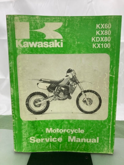 Kawasaki 99924-1094-03 KX60 KX80 KDX80 KX100 Service Man '87, '93, '94  Genuine