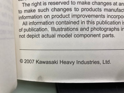Kawasaki 99924-1390-01 KLX140 KLX140L Service Manual 2007 Genuine