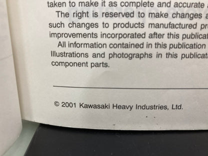 Kawasaki 99924-1283-01 KLX110 Service Manual 2001 Genuine