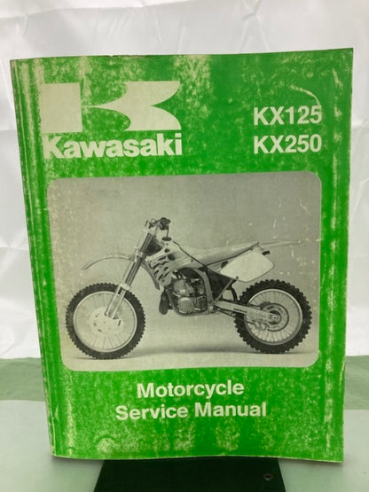 Kawasaki 99924-1153-02 KX125 KX250 Service Manual '91, '93 Genuine