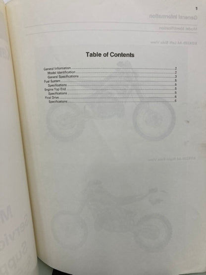 Kawasaki 99924-1204-51 KDX220 Service Manual Supplement 1996 Genuine