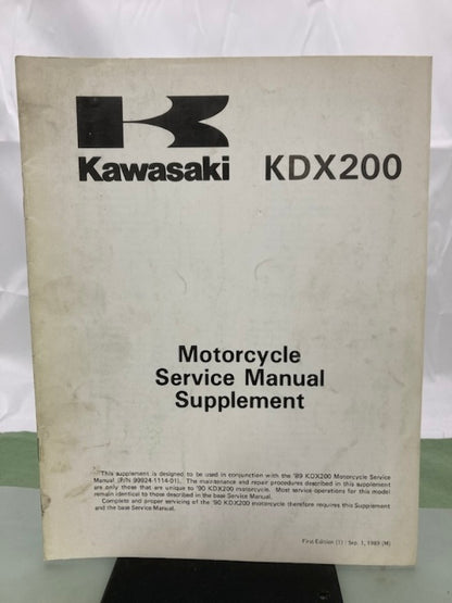 Kawasaki 99924-1136-51 KDX200 Service Manual Supplement 1989 Genuine