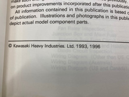 Kawasaki 99924-1170-52 Vulcan 1500L VN-15 Service Manual Supp '93, '96 Genuine