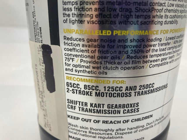 Red Line 57-6250 1 US Quart 80W W/Shockproof Full Synthetic Gear Oil New Genuine