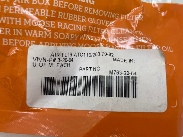 Moose Racing M763-20-04 Air Filter New Genuine