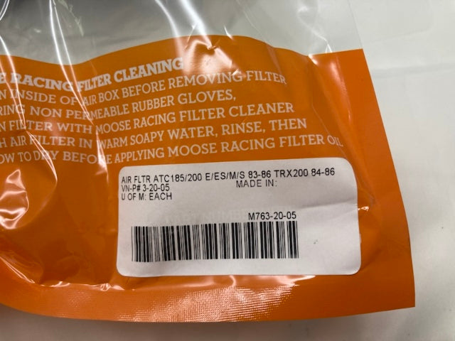 Moose Racing M763-20-05 Air Filter New Genuine