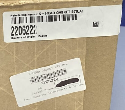 Polaris 2206222 K-Head, Gasket, 570, All New Genuine